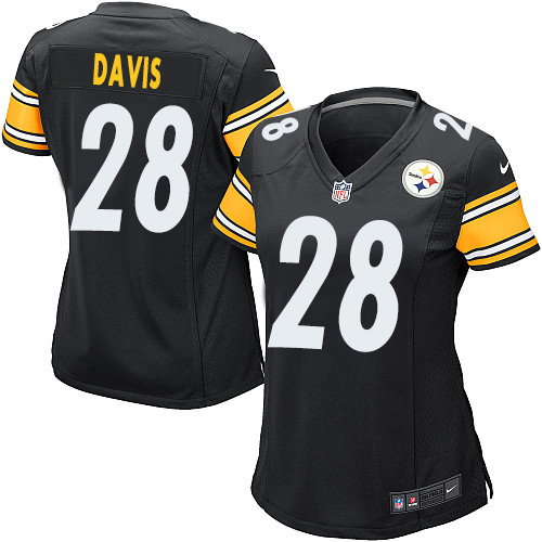 Women's Game Sean Davis Nike Jersey Black Home - #28 NFL Pittsburgh Steelers